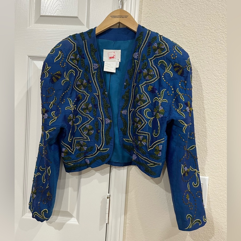 Mondi Beaded Cropped Blazer